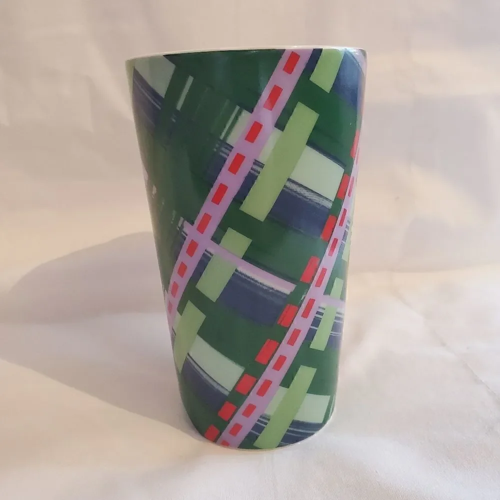Starbucks Coffee Green Plaid Tall Mug